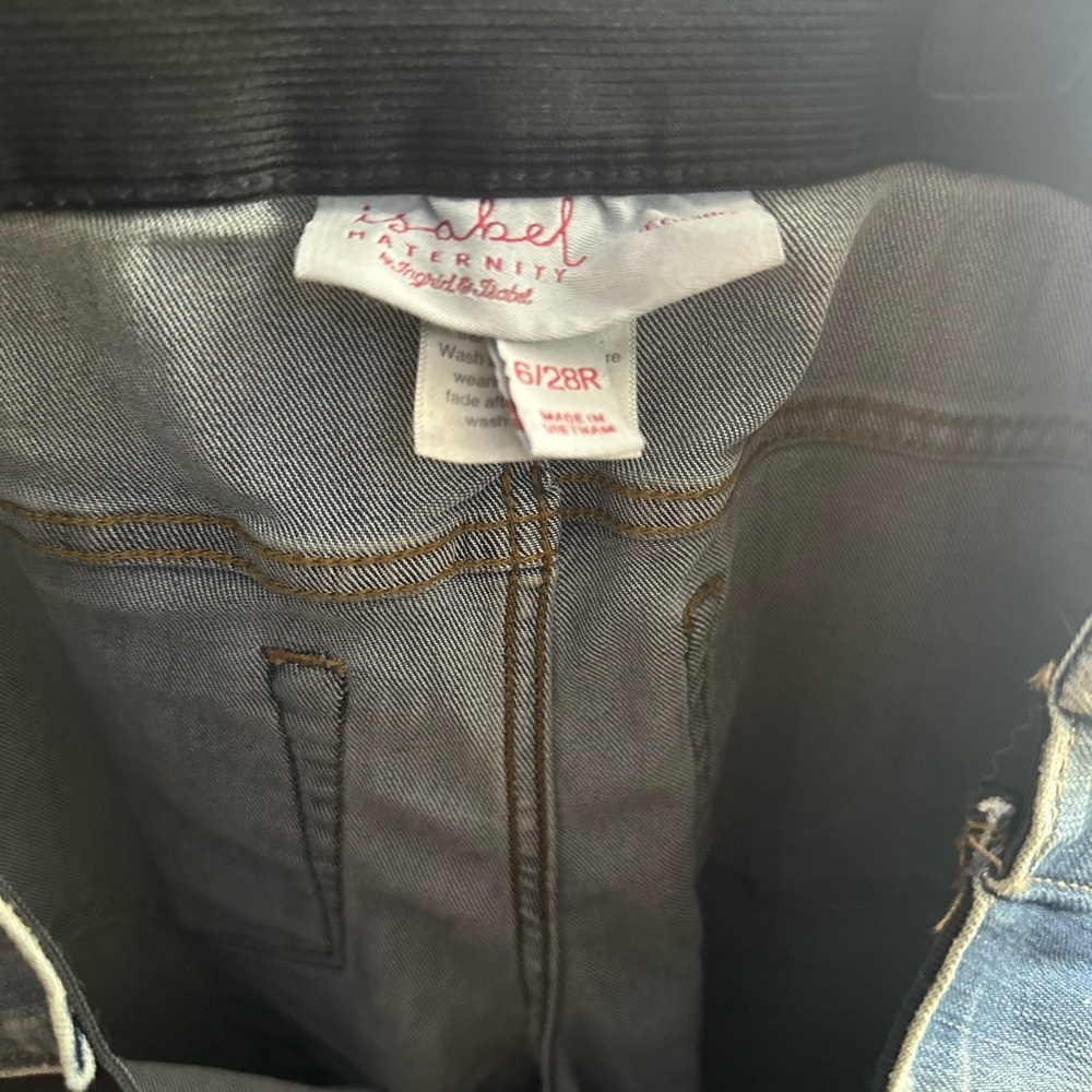Isabel Maternity by Ingrid & Isabel Straight Leg Blue Jeans - Picture 2 of 4